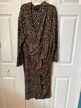 # Attitudes by Renee 2XP Leopard Print Bodycon Midi Dress